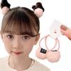 GFun Haarschmuck, Flauschige Pompon-Haargummis für Kinder, Klein, 2er-Set, Hellrosa, Haarschmuck, Haararrangements, Perfekt für Auftritte,