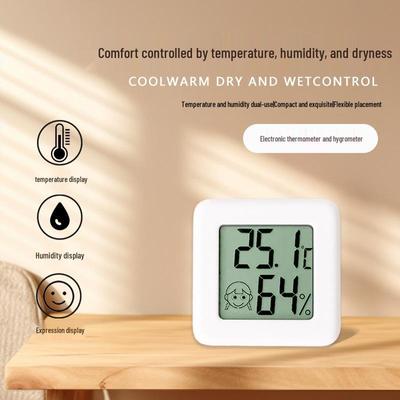 Compact Digital Thermometer & Hygrometer for Pet, Car, and Refrigerator