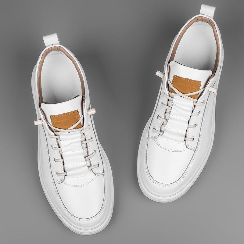 Genuine Leather Men Casual Shoes Lace Up Skateboard Mens Oxfords Moccasins Breathable Male Driving Shoes Daily Minimalist Flats