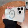 Frameless Clear Wireless Charging Magnet Case For iPhone 15 14 13 12 11 Pro Max XS XR 8 7 Plus Lens Protector Bumper Hard Cover