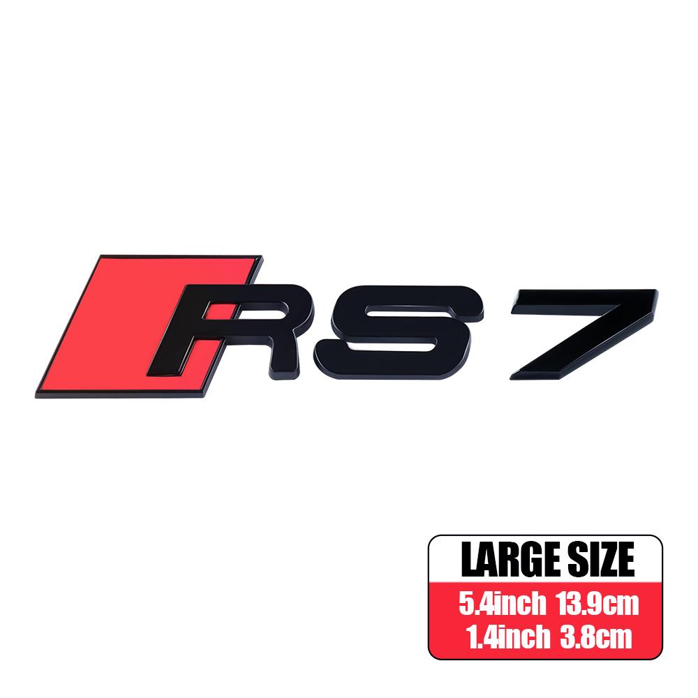 RS3 RS4 RS5 RS6 RS7 RS8 Logo Car ABS Emblem Body Tail Trunk Decoration Sticker Accessories For Audi A1 A2 A3 A4 A5 A6 A7 A8 RS S