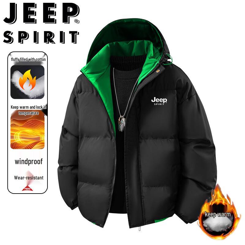 

JEEP SPIRIT Men s Hooded Padded Outdoor Jacket L