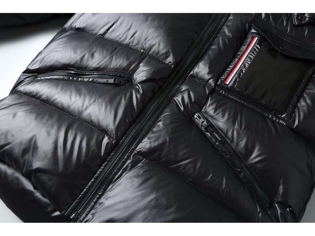Męska modna błyszcząca zimowa kurtka puchowa
