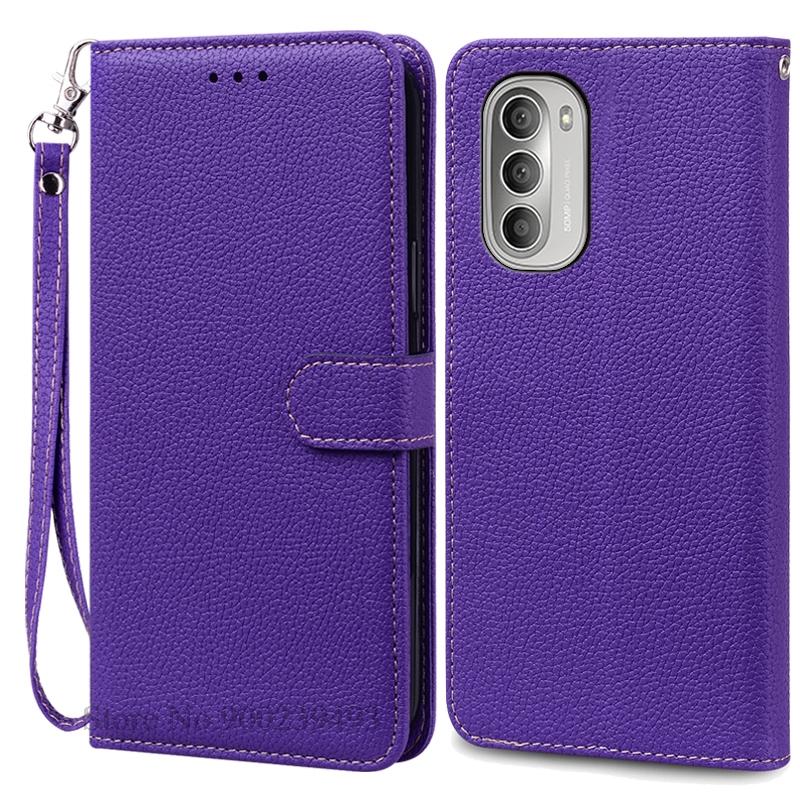For Motorola G51 5G Deksel Lær Flip Lommebokdeksel For Moto G51 5G Deksel Mykt Silikondeksel For Motorola G51 5G Deksel Fundas
