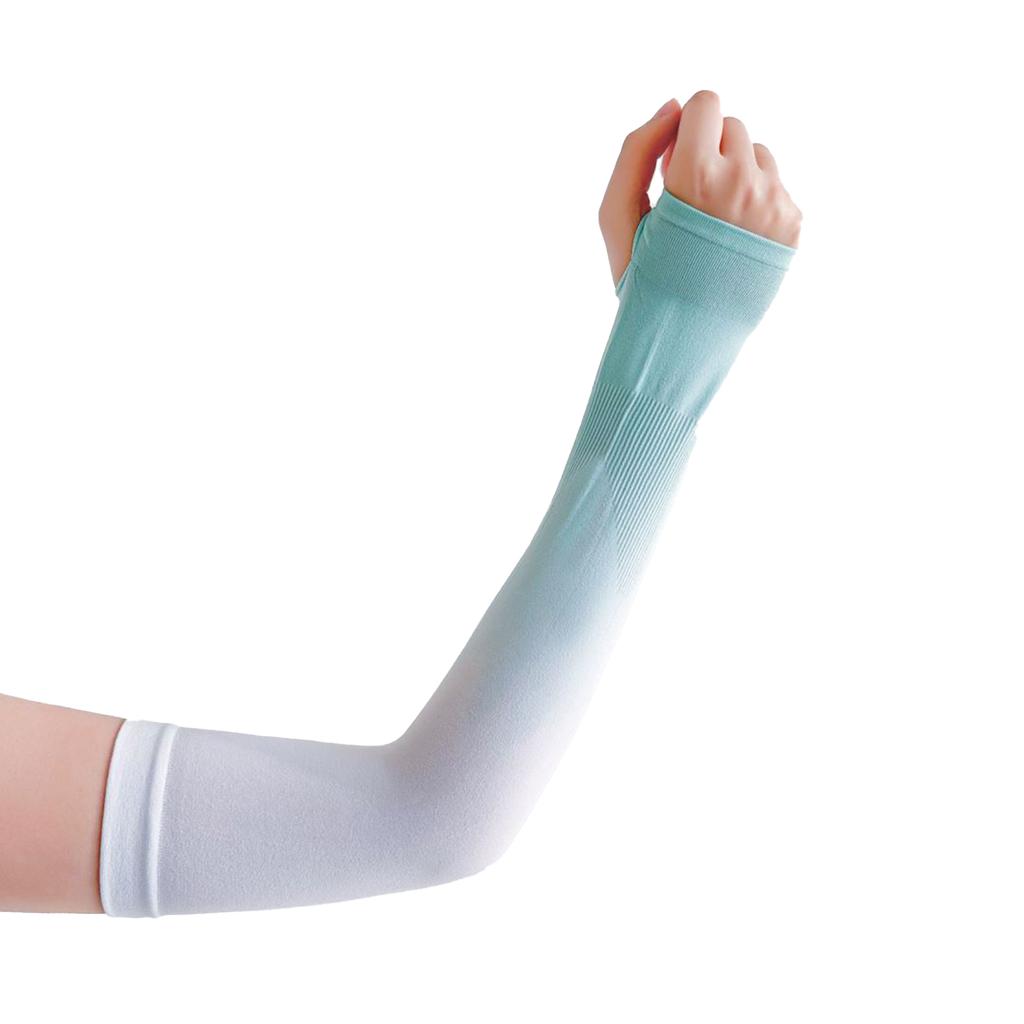 Gradient Color Arm Sleeves Ice Fabric Anti-UV Sunscreen Running Cycling Sleeve Outdoor Sport Cycling Arm Warmers For Men Women