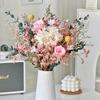 Immortal Rose Dried Bouquet: Eucalyptus, Hydrangea, Crystal Grass, and Baby's Breath for Home or Bedroom Decoration