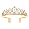 Corona da sposa Accessori per capelli in lega Abito da sposa Fascia con strass Corona elettrolitica Cena Copricapo da sposa in metallo