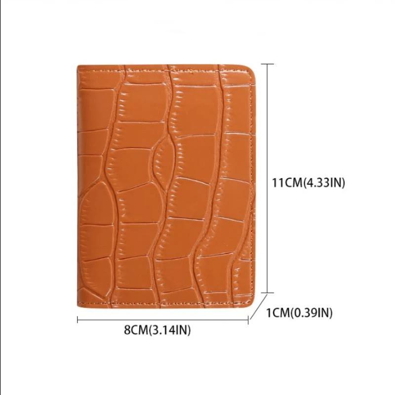 Krátká dámská peněženka z umělé kůže s držákem na více karet, mincovkou, přenosná, jednobarevná, mini peněženka