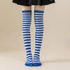 Halloween Long Striped Knee High Stocking Anime Witch Socks Women Party Costume Prop Xmas Dress Up Accessories Daily Wear Thin