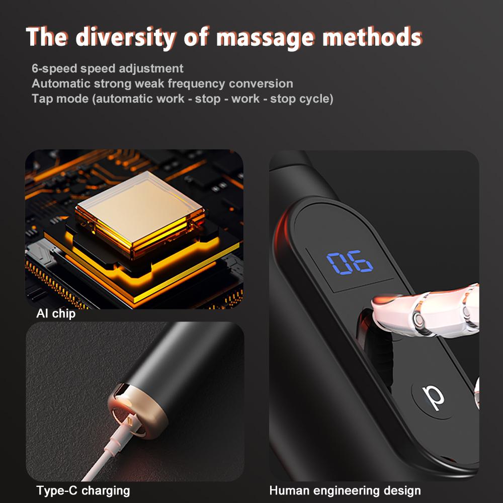 Smart Fascia Gun Neck Shoulder Cervical Foot Body Relaxation Back High Frequency Massage Gun  Massage Percussion Hammer Fitness
