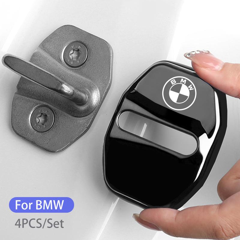 4Pcs Titanium Alloy Car Door Lock Protective Cover For BMW X3 X5 X4 X6 X7 X1 E46 E90 E60 F30 F10 E39 E36 F20 G20 G30 E92 E87 E91 VM4