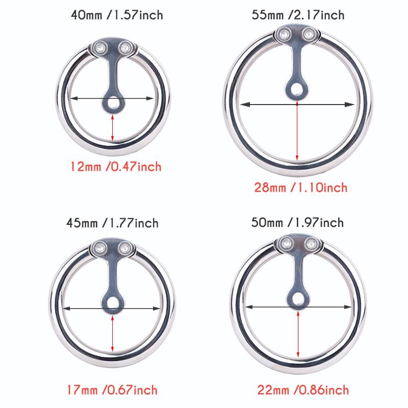Negative Chastity Lock with Pink Dildo for Men New Creative Combination Cock Cage Stainless Steel Penis Rings BDSM Sex Toys