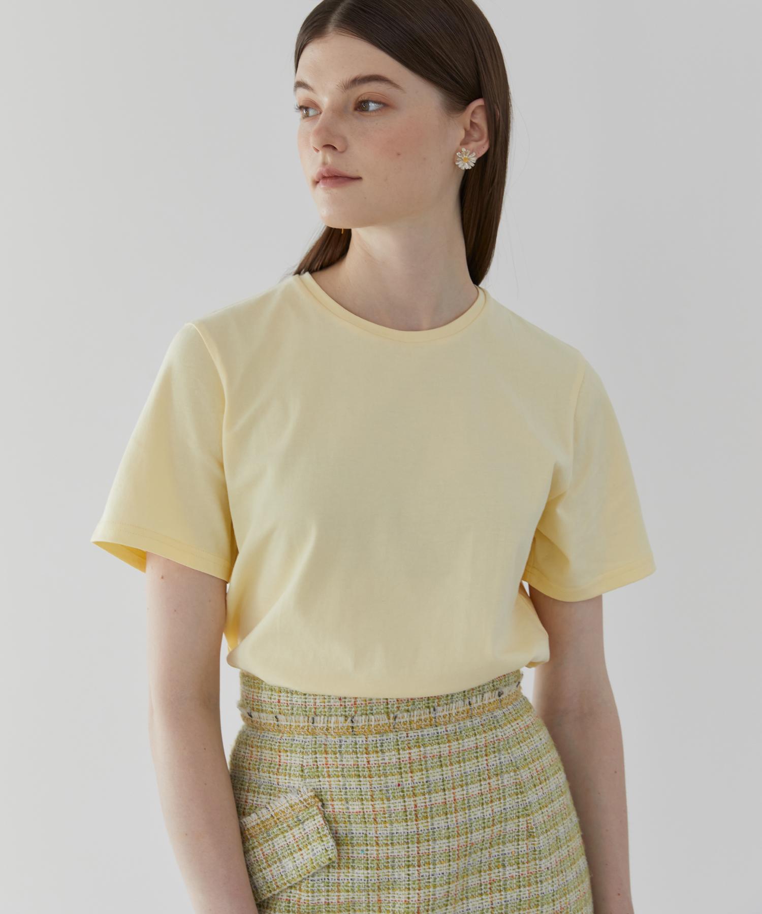 Modern Able Logo Cotton Basic T-Shirt - Yellow M