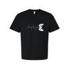 Unisex Gamer Heartbeat Line With Controller Graphic Tee For Casual Gamers And Es