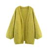 Kaslead New Women clothes Western Style Fashion Loose All-Match No Buckle Knitted Outerwear