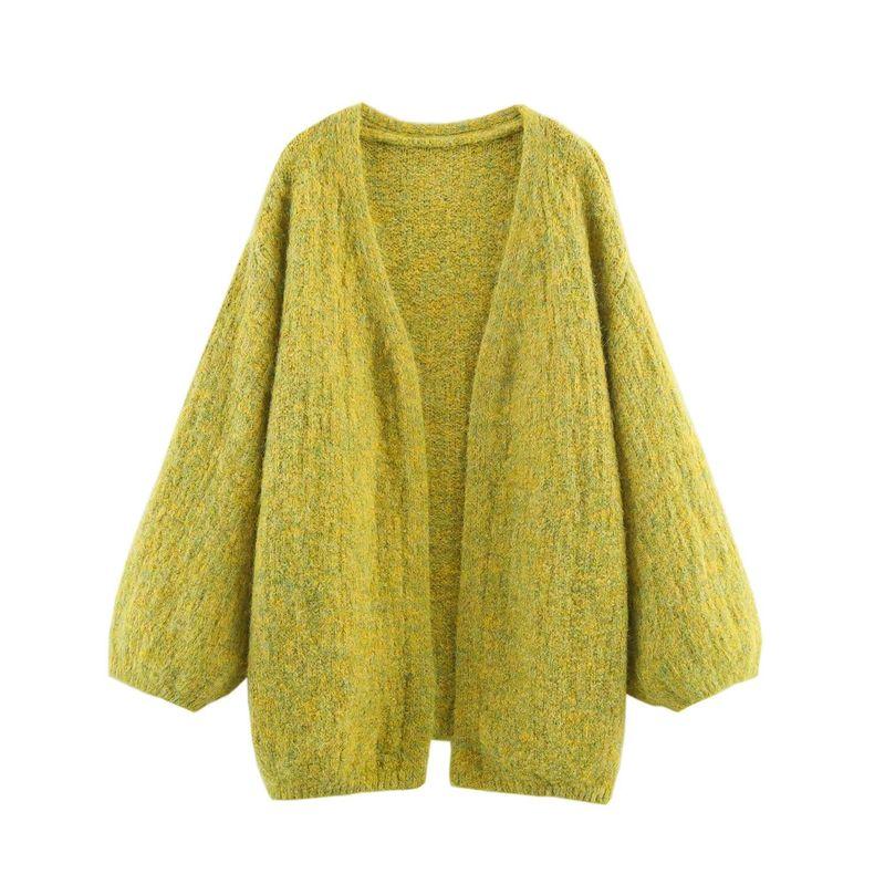 Kaslead New Women clothes Western Style Fashion Loose All-Match No Buckle Knitted Outerwear