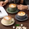 Japanese Retro Coffee Cup and Saucer Set