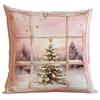 New Christmas Pillowcase Pink and Gold Fantasy Christmas Holiday Home Sofa Decoration Pillow Cushion