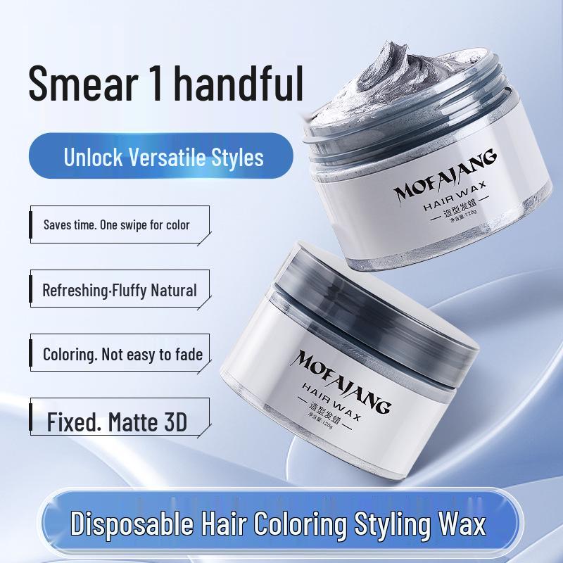 Mofajang Granny Gray Hair Clay Wax for Temporary Styling