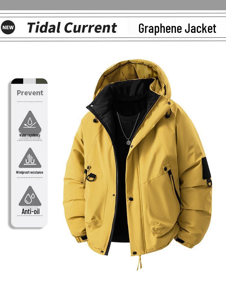2025 Smidig Uppvärmd Graphene Bomullsjacka - Vindtät, Trendig Höst/Vinter Ytterkläder för Par