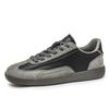 Men Black Sneakers Spring Fashion Korean Style Round Head Lace Up Casual Outdoor Walking Flat Shoes Zapatillas De Deporte