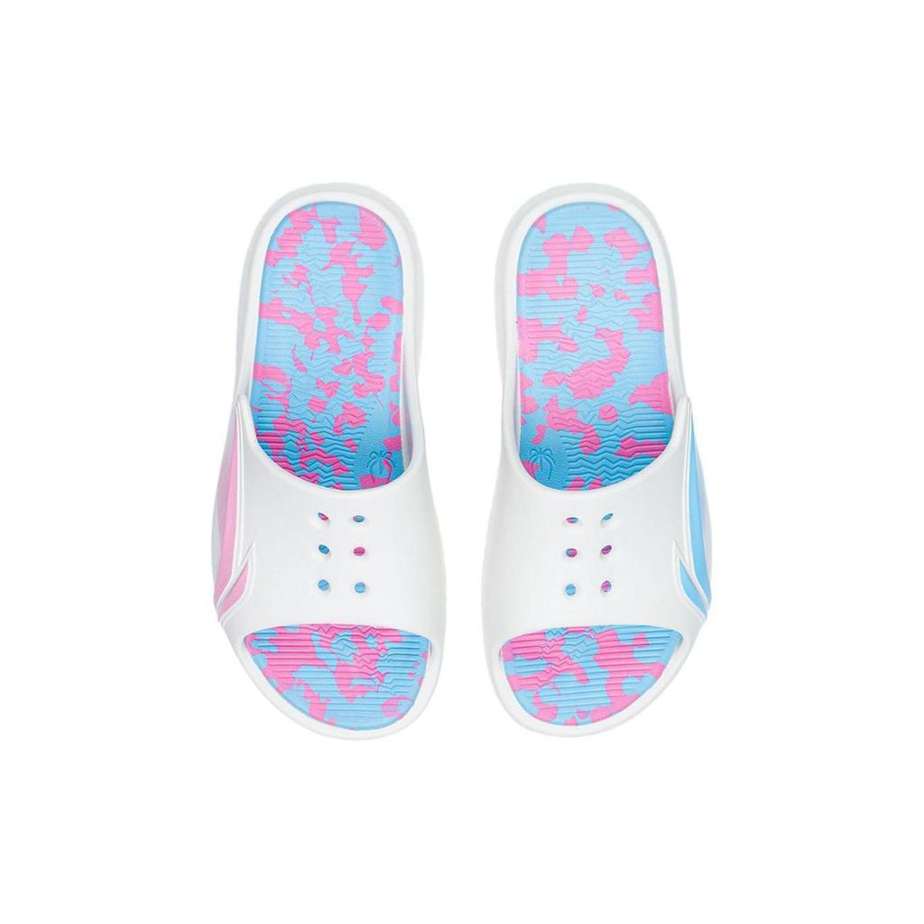 New LiNing Quiet Slide Slippers Men's White Blue ABTS003-2