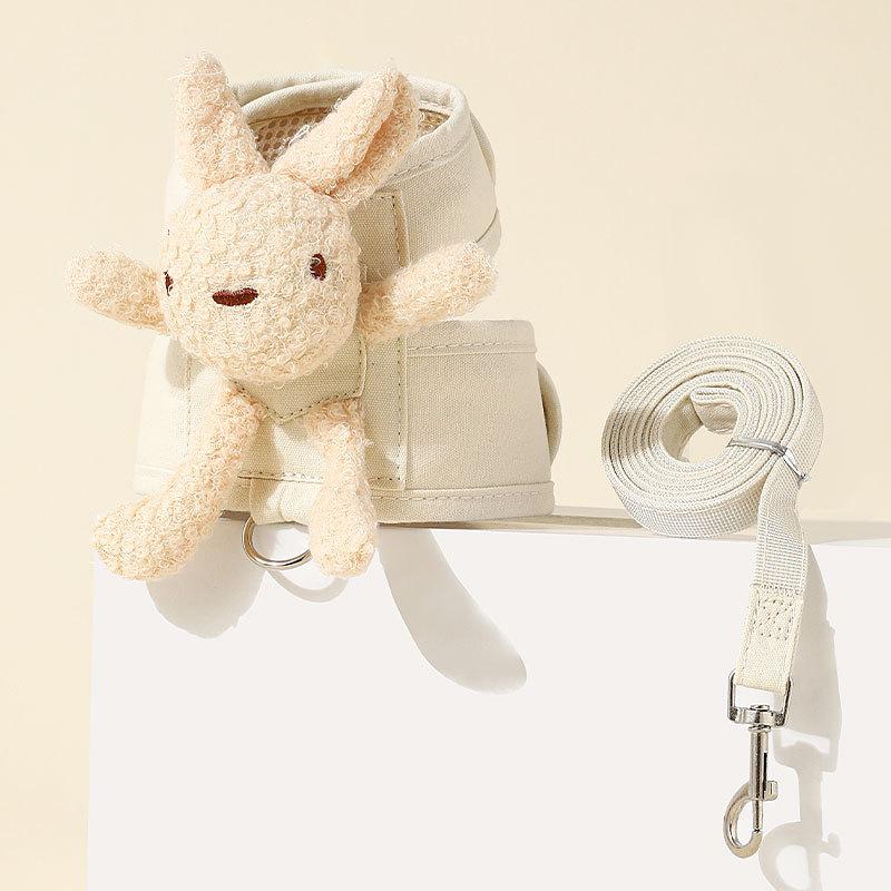 

Cat traction rope plush bunny outdoor pet chest back cat traction cat chain cat rope pet supplies L (recommended within 5kg) белый