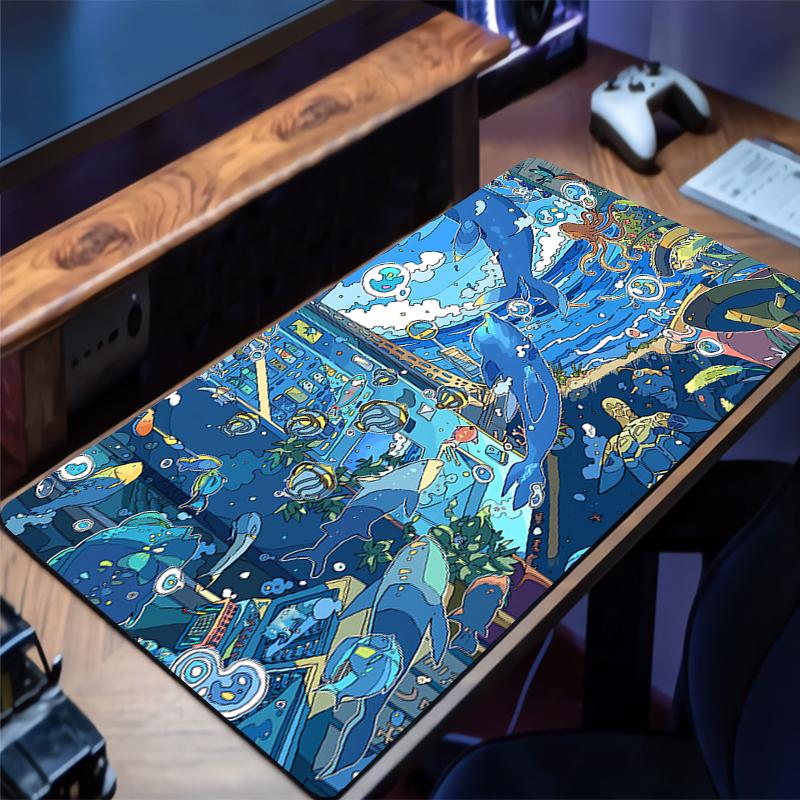 Mouse Pad Mini PC Underwater World Desk Mat Non-Slip Rubber Laptop Playmat Office Computer Gaming Accessories for Gamer Mousepad