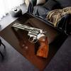 Revolver Pistol Pattern Carpet for Living Room Game Rugs Soft Floor Cartoon Rugs Bathroom Rug Mat Yoga Mat Home Decor