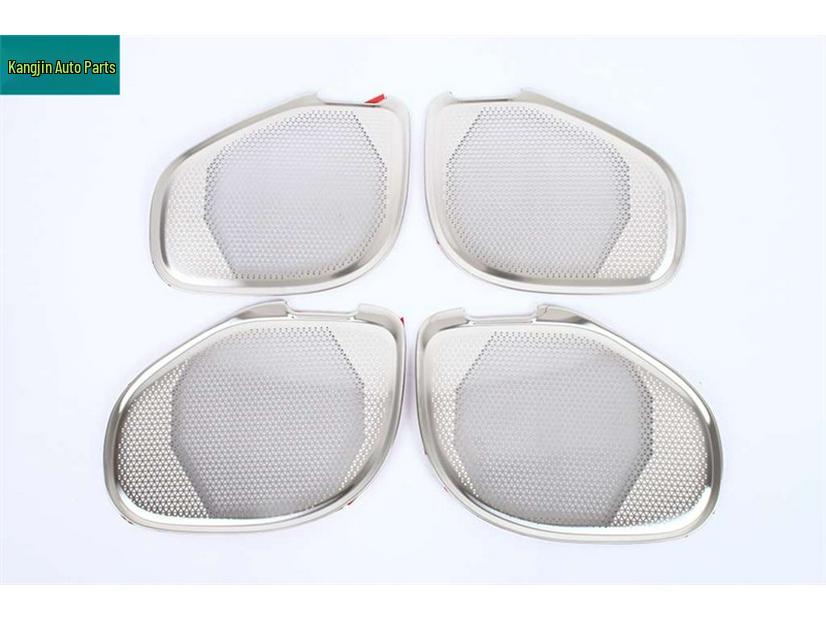 Dustproof Speaker Covers for 2025 Aion V Tyrannosaurus Rex Front Door Panels - Silver Stainless Steel Interior Modifications
