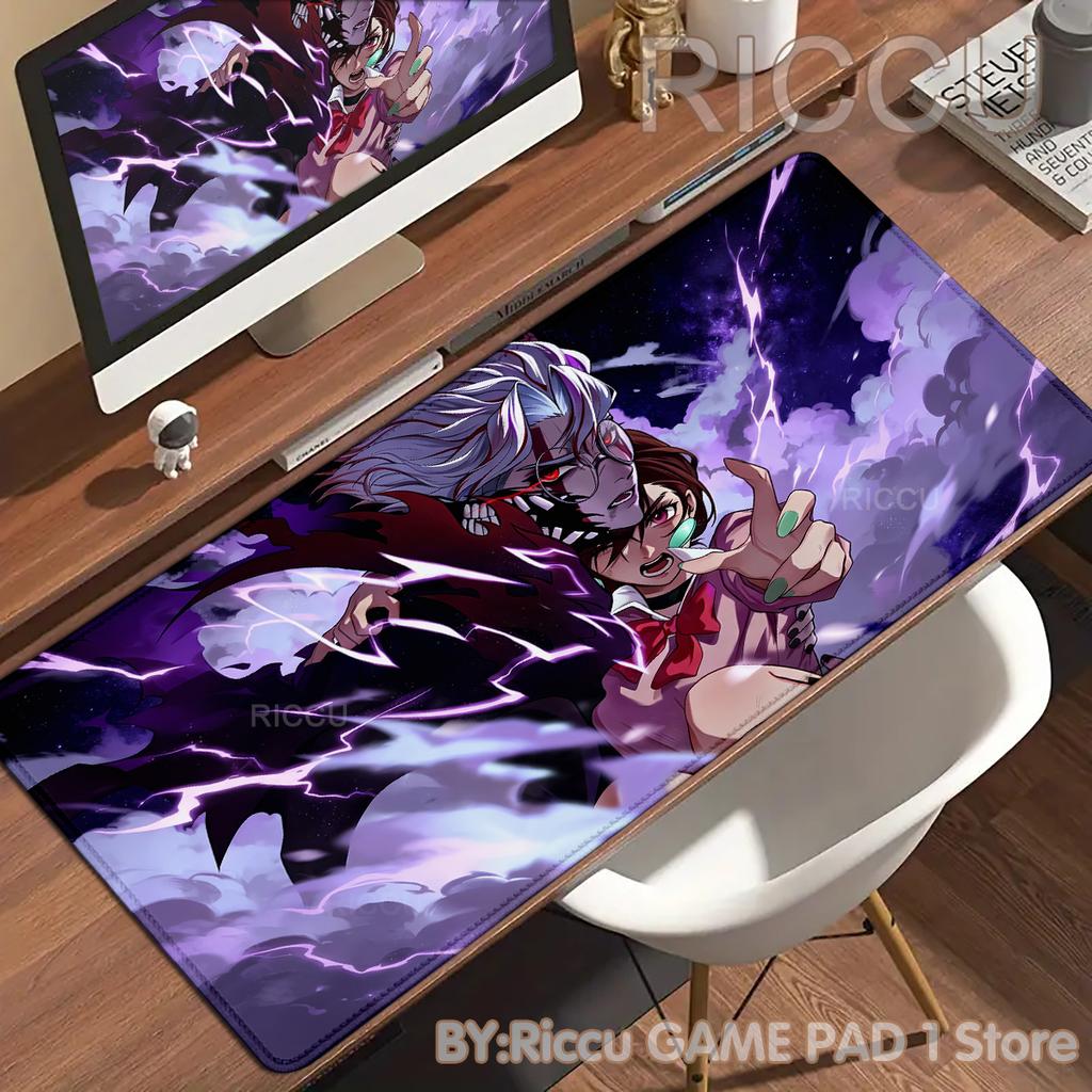 Mauspad Laptop Ayase Momo Takakura Ken Seiko Kawaii Mauspad XXL Dandadan Anime Mädchen Tastaturmatte PC Gamer Schrank HD Schreibtischmatte