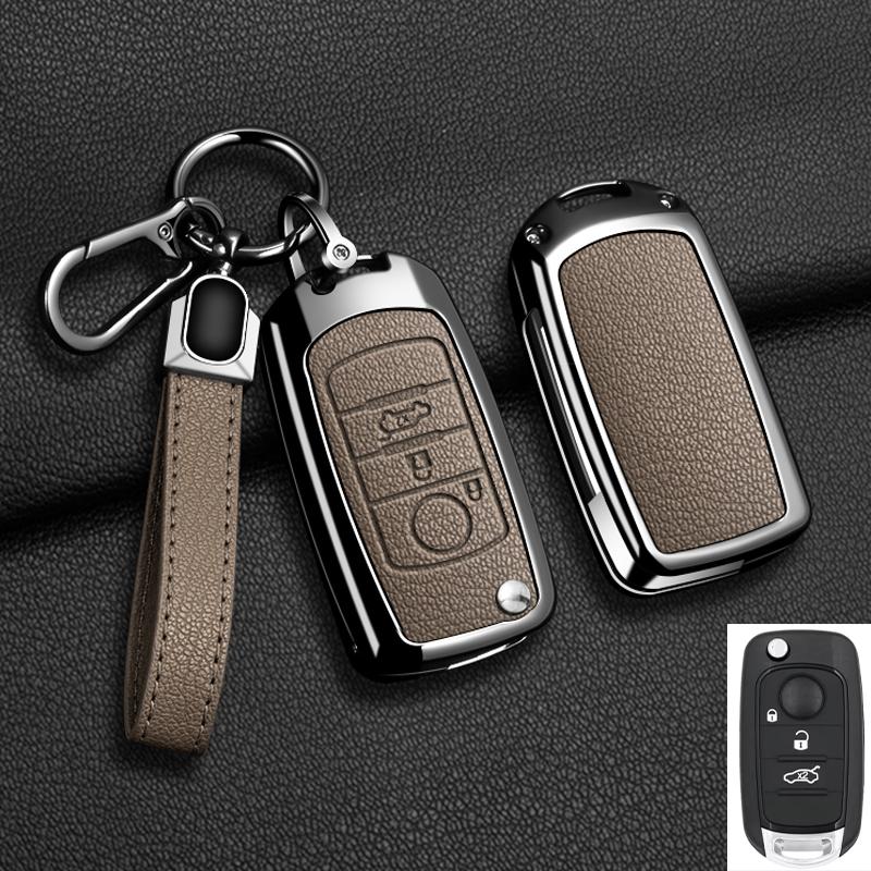 Zinc Alloy Flip Key Case Cover Shell For Fiat Tipo Toro Nuovo Freedom 500X Doblo Argo Grazie Protector Keyless Fob Accessories