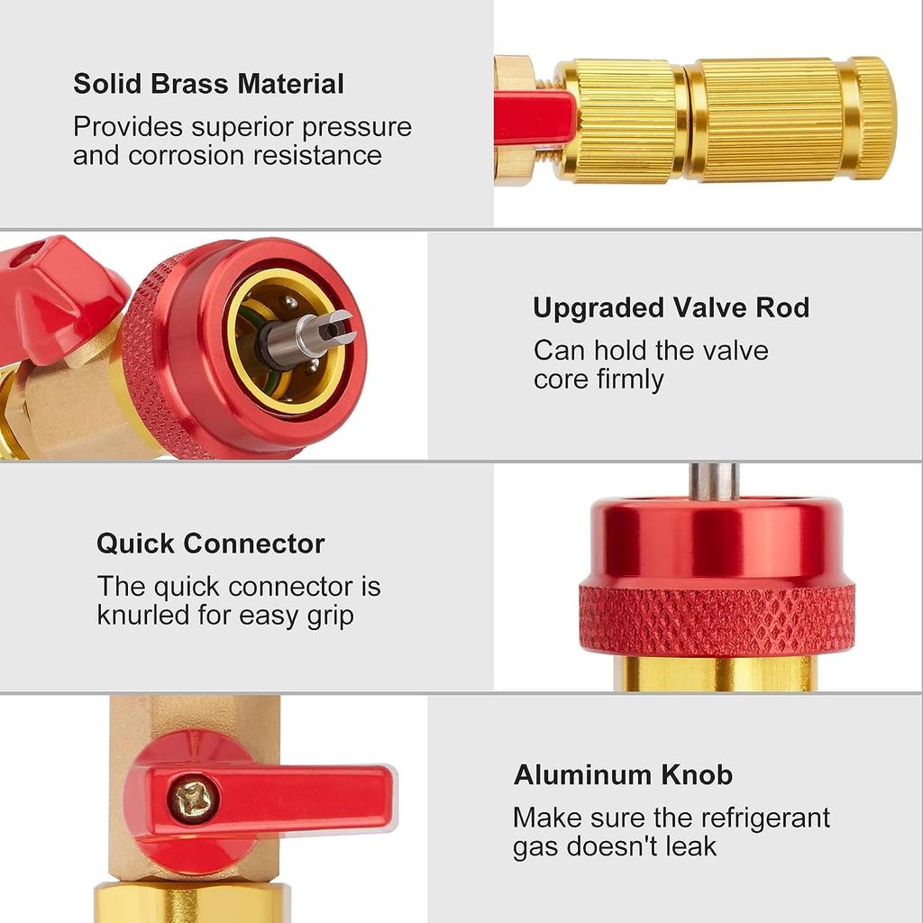 R134A Spool Quick Disconnect Installer Air Conditioner High Pressure Low Pressure Tool Automatic Built-in Air Conditioner Instal