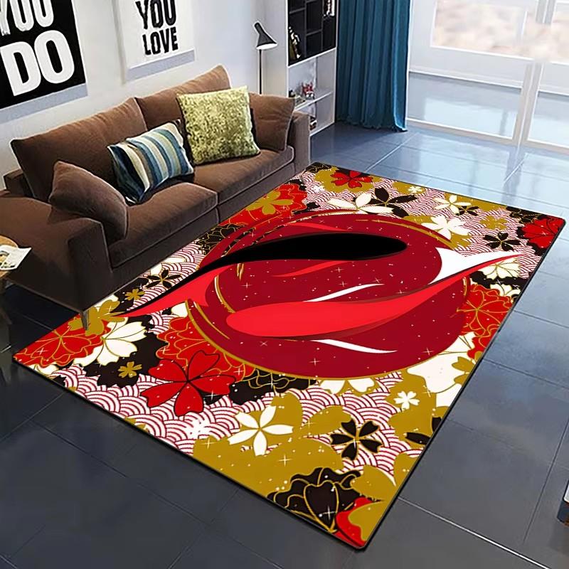 Alfombra de dibujos animados de peces Yin Yang naturalizados con carpa Koi para el hogar, sala de estar, dormitorio, sofá, felpudo decorativo, alfombra para área infantil, alfombra antideslizante