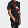 Adidas Dame Geek Up Basketball Sports Short Sleeve T-Shirt Men Tops Black DU6294