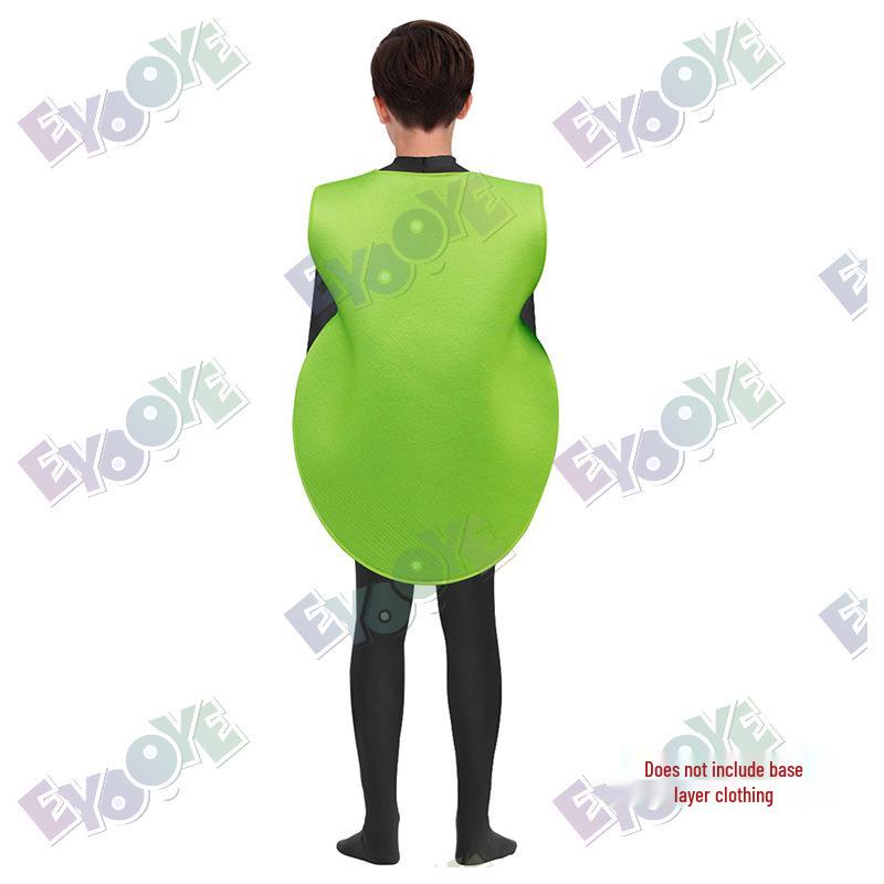 Parent-Child Monster Costume with Big Eyes for Halloween Stage and Role-Playing