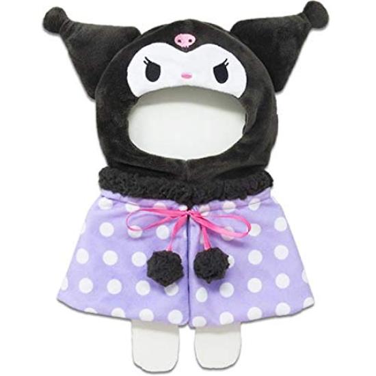 Naitou Design Plush Costumer Kuromi, Size L, for Ages 6 and Up, Hat Width: Approx. 23cm