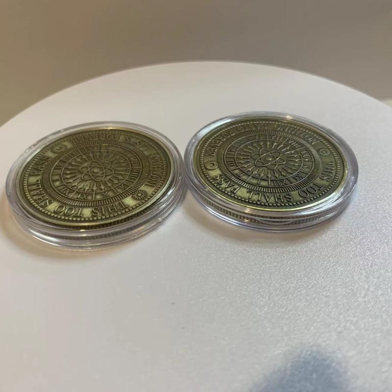 1 Stück Lebensbaum Gedenkmünze Wandernde Münze Gedenkmedaille Abgenutztes Relief Bronze Silbermünze Sammlungsmünze