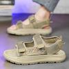 Fashion New Casual Leather Mens Sandals Quick Dry Wading Aqua Shoes Outdoor Beach Summer Footwear Non-slip Hiking Trekking Shoes Sandals