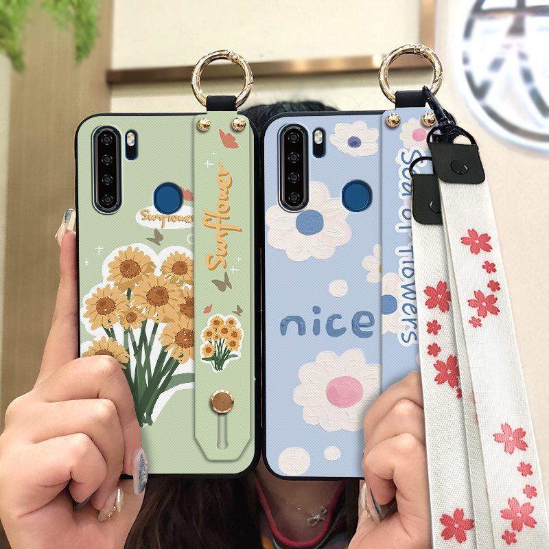 Waterproof Oil Painting Phone Case For Blackview A80 Pro Silicone Protective Soft case Anti-knock Wrist Strap Wristband