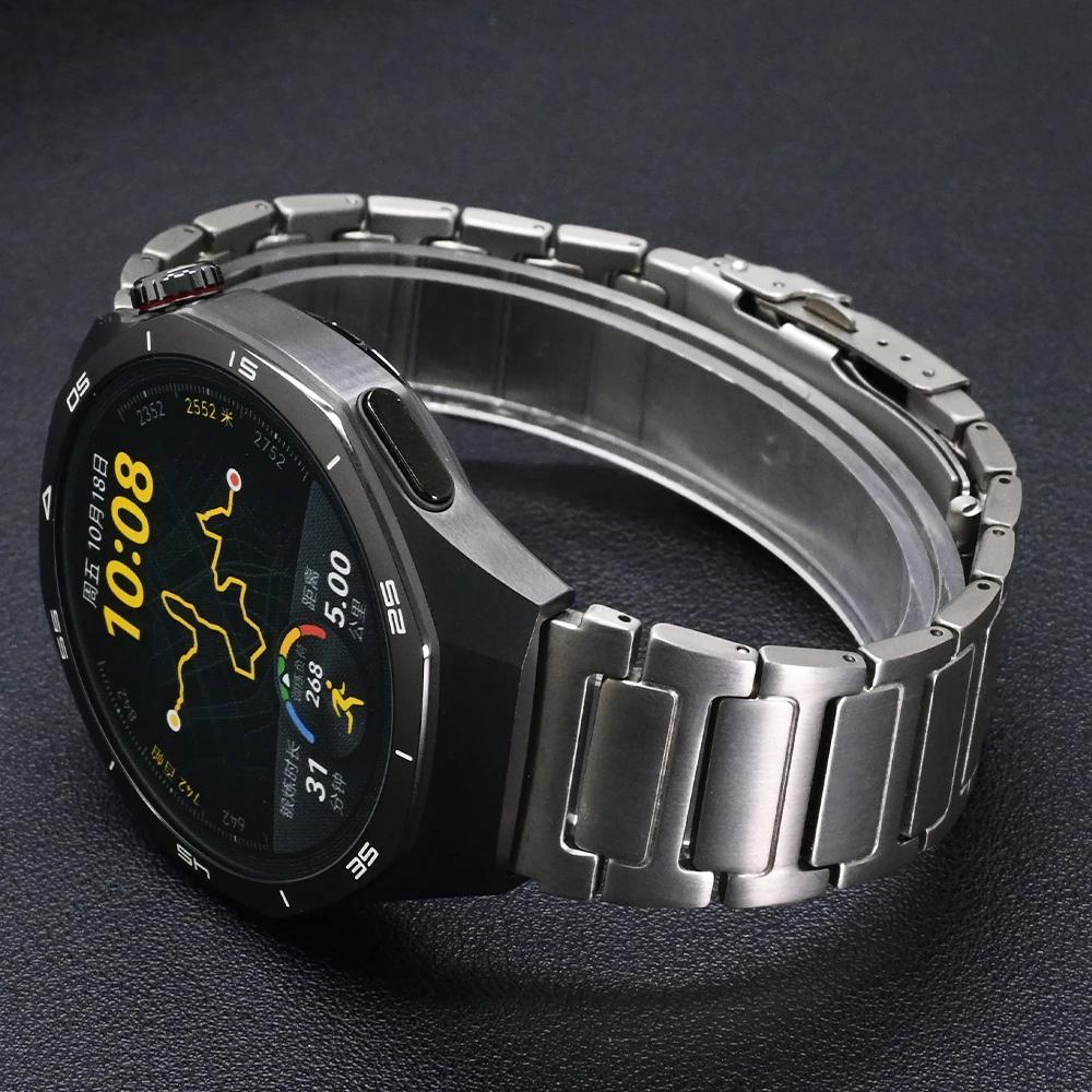 22mm Man Titanium Strap for Huawei GT4/5 Pro 46mm Watch 4 Pro Luxury Link Bracelet for Amazfit GTR 47mm Balance Garmin Venu 3