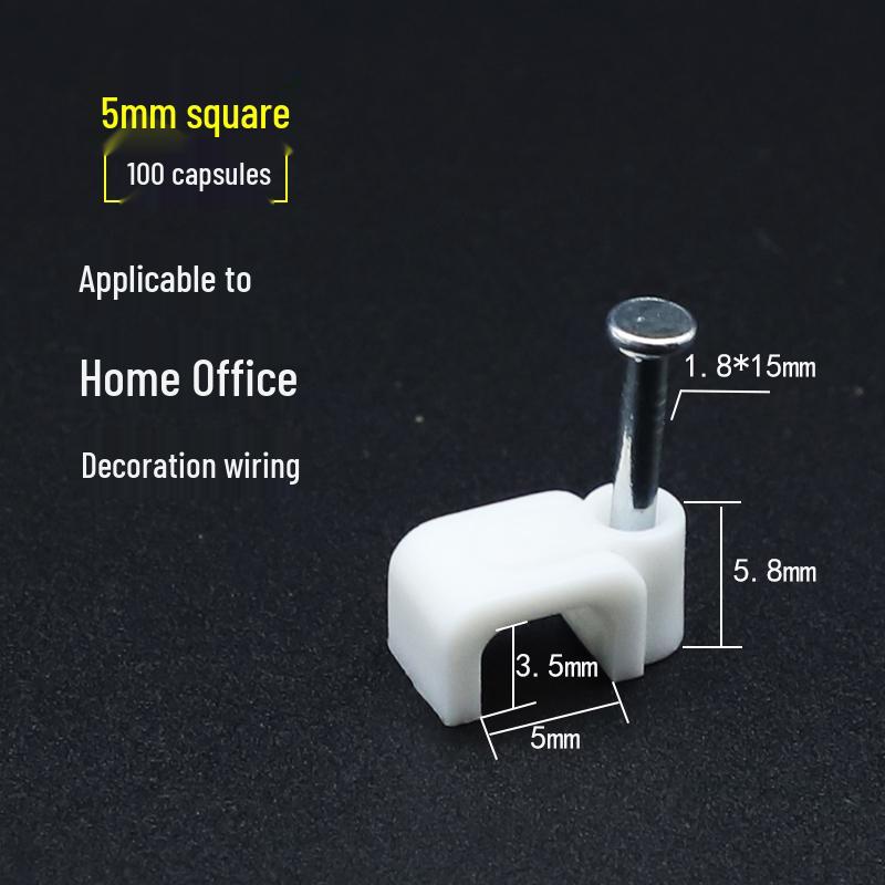 Steel & Plastic Nail Clips for Wires & Network Cables