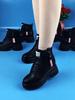 Popular Soft Leather Non-slip Snow Boots Women's 2025 New Winter Velvet Thickened Warm Martin Boots Platform Cotton Shoes