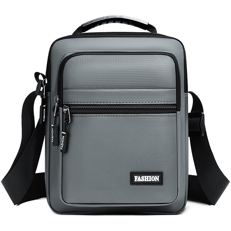 Contemporary Men's Handbag - Refined Oxford Shoulder Bag with Organizational Pockets