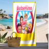 Telo da Spiaggia Stampato Cartoon bebefinn Asciugatura Rapida Asciugamano da Bagno Super Assorbente Morbido Leggero per Piscina Viaggi Estivi