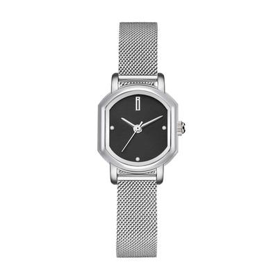Beullangsieleu Ciel Classic Black Dot Mesh Bw10925L-Wbwm Square Women'S Metal Watch