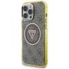Guess Iml Metal Glitter 4G Circle Triangle Case for iPhone 16 Pro Brown