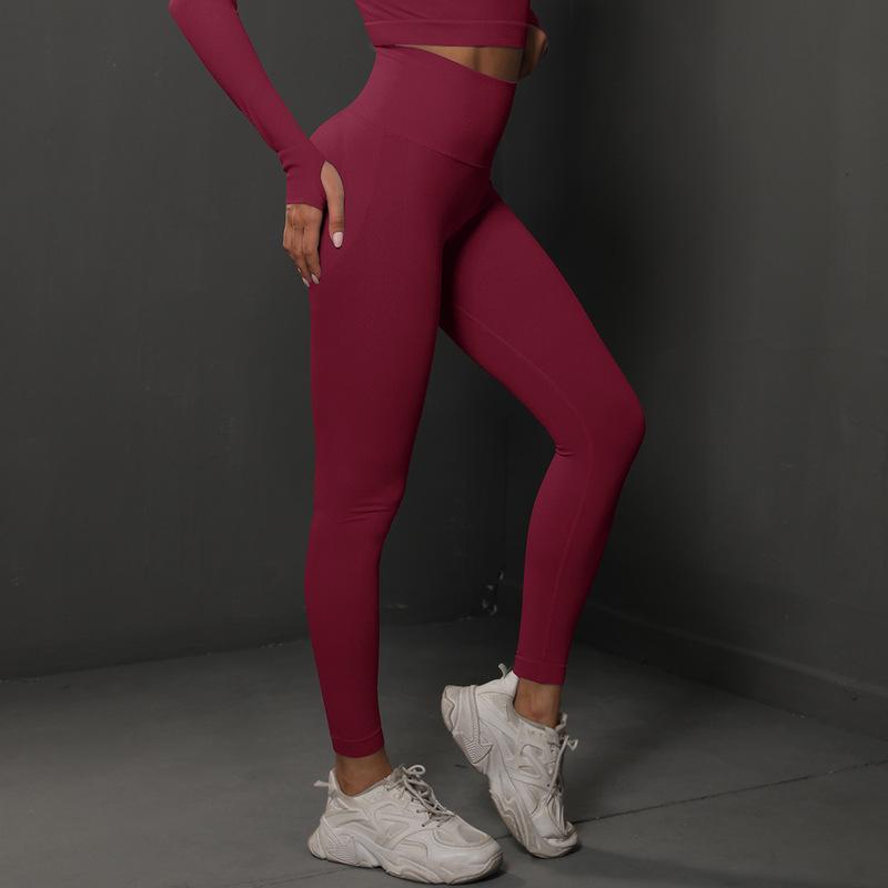 Cross-border Seamless Yoga Training Suit: Breathable, Comfortable, Tight Fit Leggings for Running & Fitness