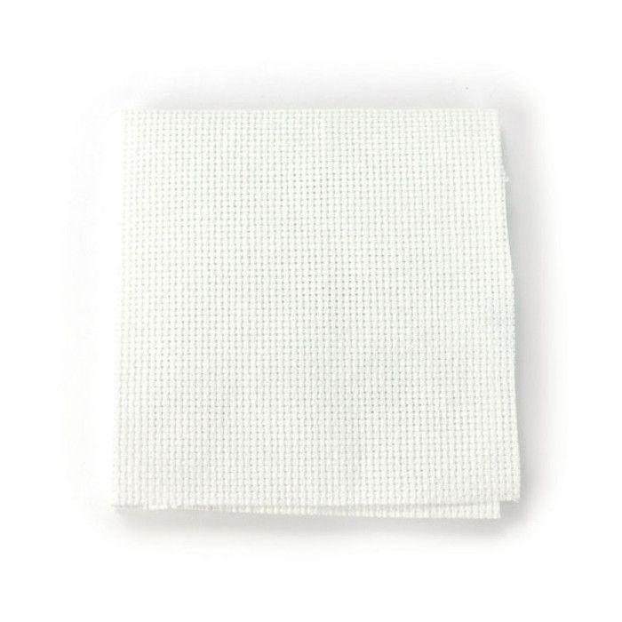Toile Aida 5.5 pts/cm blanche 35 x 35 cm