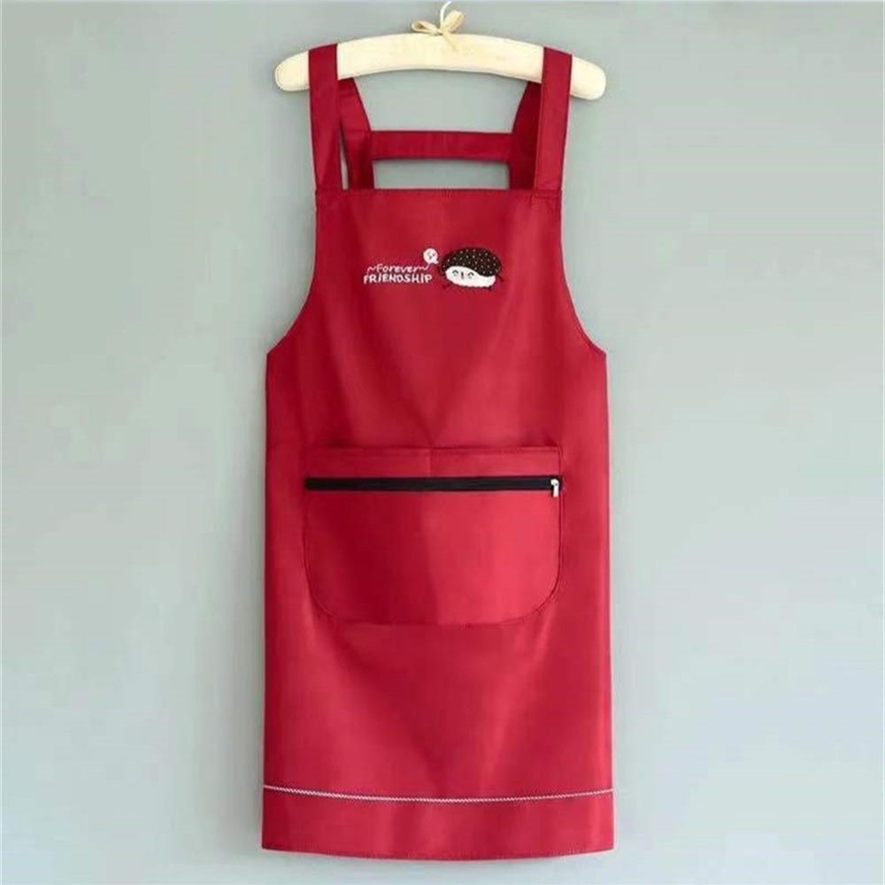 

Новый утолщенный водонепроницаемый фартук с двойной спиной и плечами, модный домашний кухонный печатный подарок для мужчин и женщин, рабочая одежда с поясом